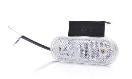 LED-ÄÄRIVALO 114X40X25 VALKOINEN 12-24 IP68 SIS.KULMAKIINNIKE P10