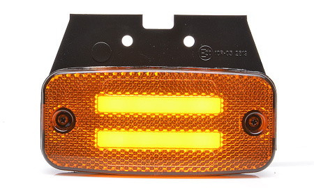 LED-ÄÄRIVALO/SIVUVILKKU 114X54X22MM KELTAINEN 2-VIIVA 12-24V IP68  5 M P10