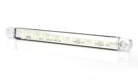 LED-ÄÄRIVALO 238X24X10 SLIM 9-LED VALKOINEN 9-36V IP68 P10