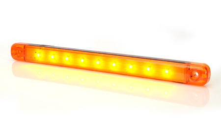 LED-ÄÄRIVALO 238X24X10 SLIM 9-LED KELTAINEN 9-36V IP68 P10