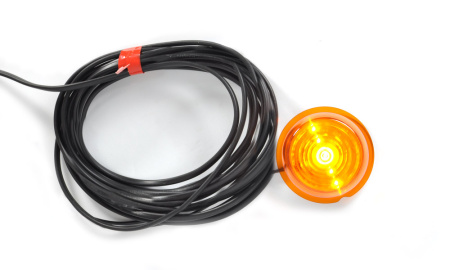 LED-KUPU 70MM KELTAINEN 5-LED 12-24V IP68 JOHTO 5 METRIÄ LEDIT RIVISSÄ P10