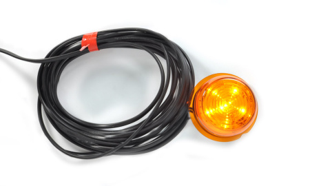 LED-KUPU 70MM KELTAINEN 6-LED 12-24V IP68 JOHTO 5 METRIÄ P10