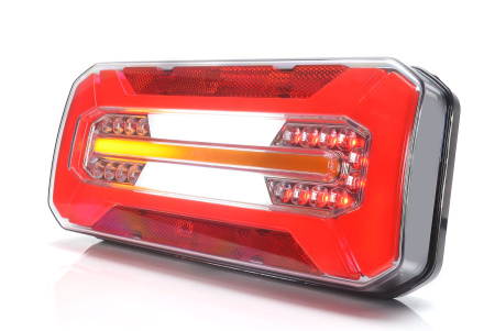 LED-TAKAVALO VAS/OIK 306X133X61 5-TOIM TAKA/JARRU/DYNAAMINENVILKKU/SUMU/PERUUTUS 12-24V IP68