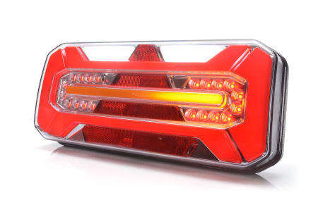 LED-TAKAVALO VASEN PV 306X133X61 5-TOIM TAKA/JARRU/DYNAAMINENVILKKU/SUMU/PERUUTUS 12-24V IP68 KOLMIO