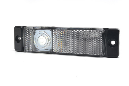 LED-ÄÄRIVALO 130X32X20 VALKOINEN 12-24V IP68 SIS.KULMAKIINNIKE P10
