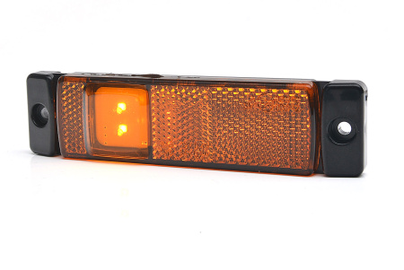 LED-ÄÄRIVALO 130X32X20 KELTAINEN 12-24V IP68 SIS.KULMAKIINNIKE P10