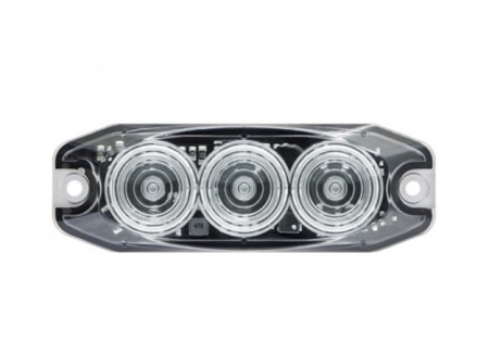 TAKASUMUVALO 3-LED KIRKAS LINSSI 12/24V MATALA 89X30X8MM ECE R38/R10 IP67, RUUVI/TEIPPIKIINNITYS