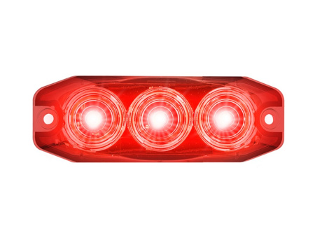 TAKASUMUVALO 3-LED 12/24V MATALA 89X30X8MM ECE R38/R10 IP67, RUUVI/TEIPPIKIINNITYS