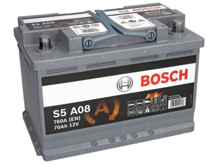 BOSCH AKKU S5 AGM 70AH/760A  278X175X190MM  -/+