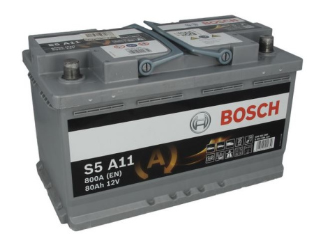 BOSCH AKKU S5 AGM 80AH/800A START-STOP, 315X175X190MM  -/+