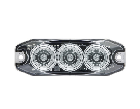 TAKA-/JARRUVALO 3-LED KIRKAS LINSSI 12/24V MATALA 89X30X8MM ECE R7/R10 IP67, RUUVI/TEIPPIKIINNITYS