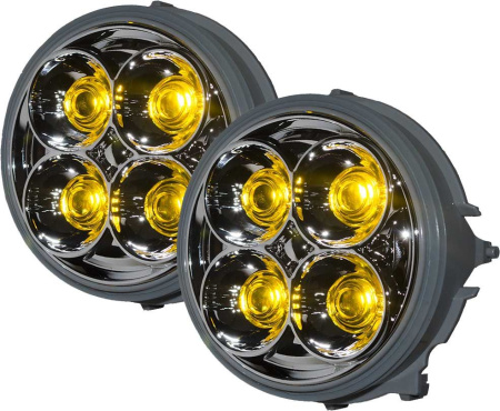 LEDSON PÄIVÄAJOVALOSARJA DRL KELTAINEN 4-LED, SCANIA 4-/R-SRJ, ECE R87 3000K