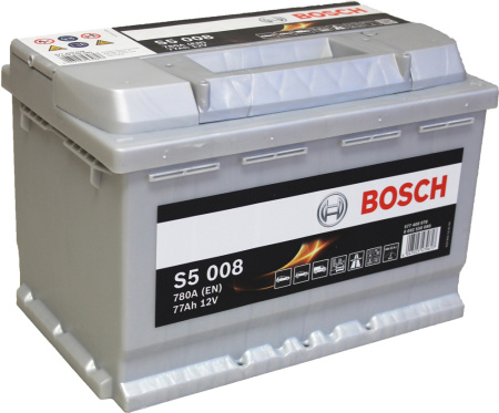 BOSCH AKKU S5 77AH/780A, 278X175X190MM  -/+