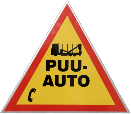 VAROITUSKOLMIO PUUAUTOILLE, PUHELINNUMERO MAHDOLLISUUDELLA
