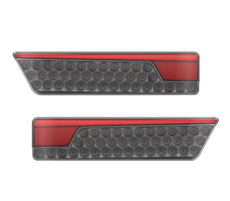 LED-TAKAVALOPARI 12/24V MUSTA LINSSI TAKA/JARRU/DYN.VILKKU/PERUUTUSVALO 356X86X35MM