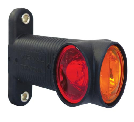 LED-KUMIVARSIVALO O/V  L114MM ADR PUNAINEN/VALKOINEN 12-24V JOHTO 1,7 METRIÄ