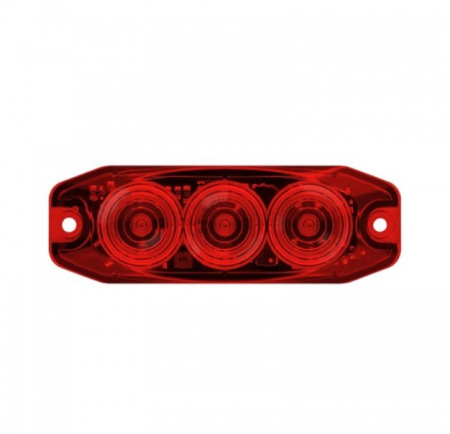 TAKA-/JARRUVALO 3-LED 12/24V MATALA 89X30X8MM ECE R7/R10 IP67, RUUVI/TEIPPIKIINNITYS