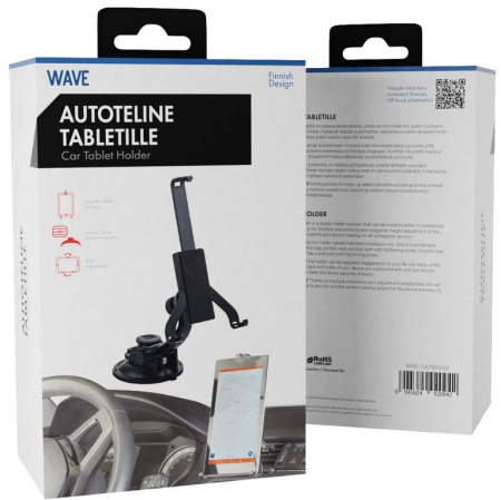 WAVE AUTOTELINE 7"-10,1" TABLETILLE, KIINNITYS ILMASTOINTIRITILÄÄN TAI TUULILASIIN