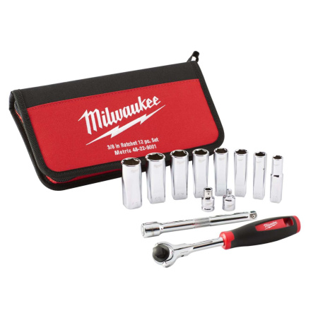 MILWAUKEE 3/8" HYLSYSARJA 12 KPL