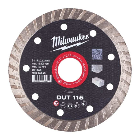MILWAUKEE TIMANTLAIKKA DUT 115X22,2