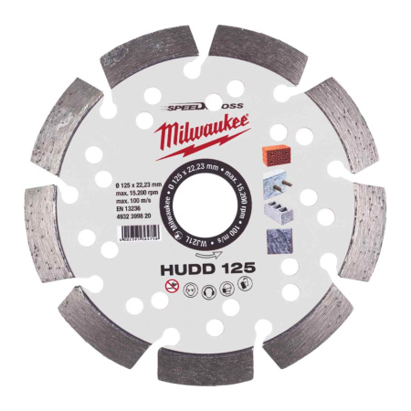 MILWAUKEE TIMANTLAIKKA HUDD 125X22,2