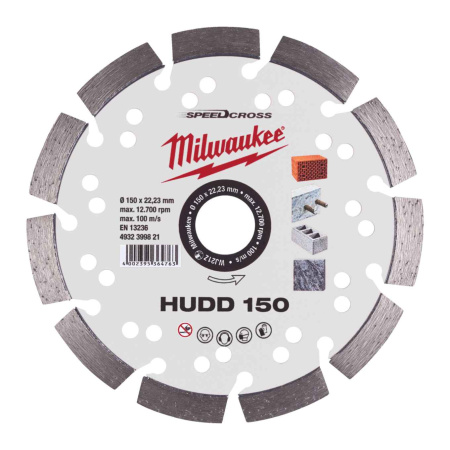 MILWAUKEE TIMANTLAIKKA HUDD 150X22,2