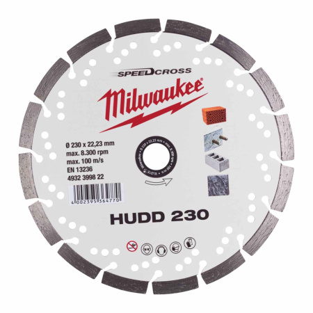 MILWAUKEE TIMANTLAIKKA HUDD 230X22,2