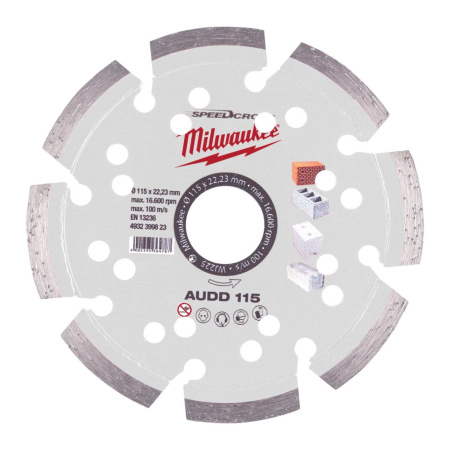 MILWAUKEE TIMANTLAIKKA AUDD 115X22,2