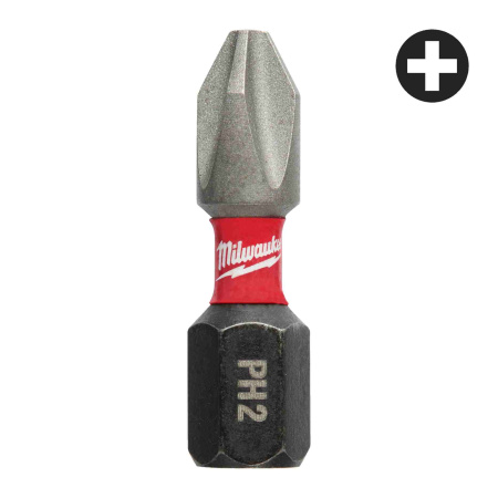 MILWAUKEE TERÄ SHOCKWAVE PH2 X 25MM P2