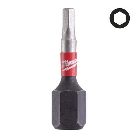 MILWAUKEE TERÄ SHOCKWAVE HEX2,5 X 25MM P2