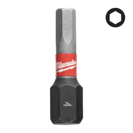 MILWAUKEE TERÄ SHOCKWAVE HEX4 X 25MM P2