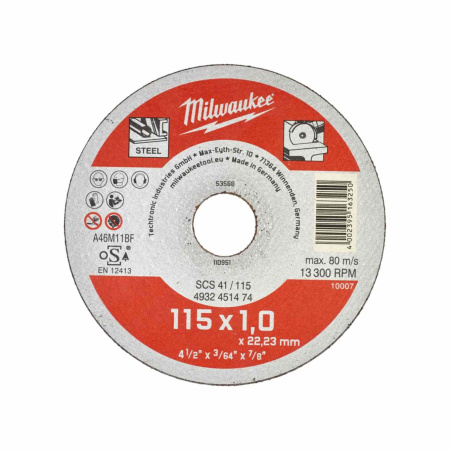 MILWAUKEE KATKAISUL STD 115X1MM
