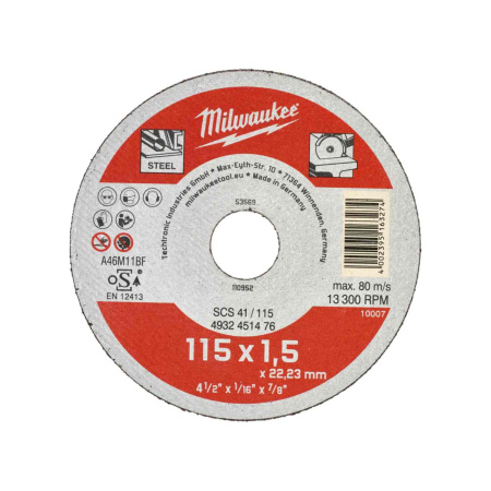 MILWAUKEE KATKAISUL STD 115X1,5MM
