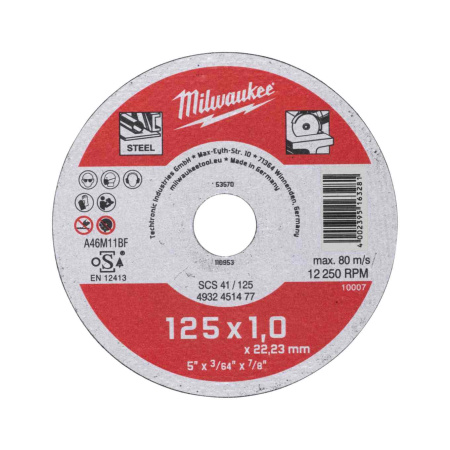 MILWAUKEE KATKAISUL STD 125X1MM