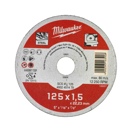 MILWAUKEE KATKAISUL STD 125X1,5MM