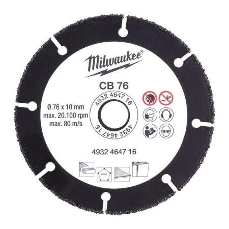 MILWAUKEE KARBIDITERÄ 76/10MM