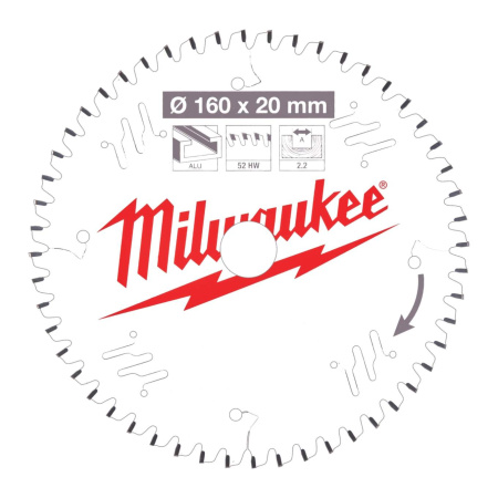 MILWAUKEE PYÖRÖSAHANT. W160X20X2,2X52