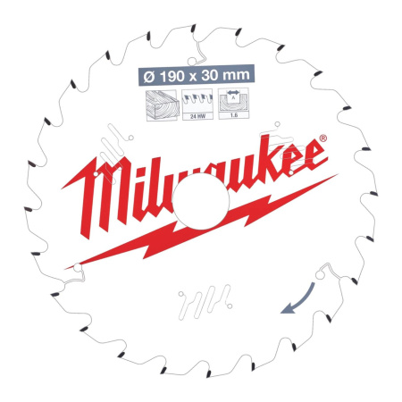 MILWAUKEE PYÖRÖSAHANT. W190X30X1,6X24