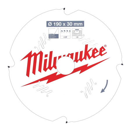 MILWAUKEE PYÖRÖSAHANT. F190X30X1,8X4D