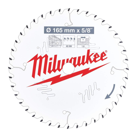 MILWAUKEE PYÖRÖSAHANT. W165X15.87X1.6X40