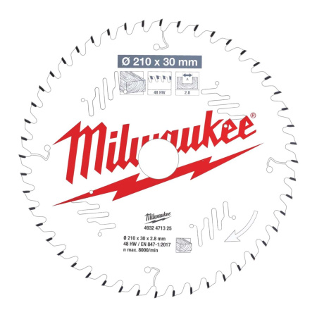 MILWAUKEE PÖYTÄSAHANTERÄ W210X30X2,8X48T