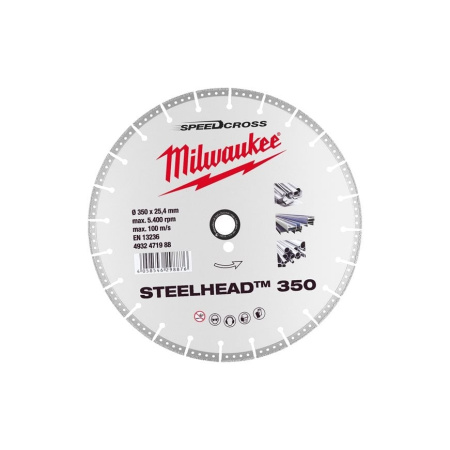 MILWAUKEE TIMANTLAIKKA DH STEEL HEAD 350