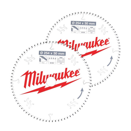 MILWAUKEE SAHANTERÄ W254X60T/80T 2P