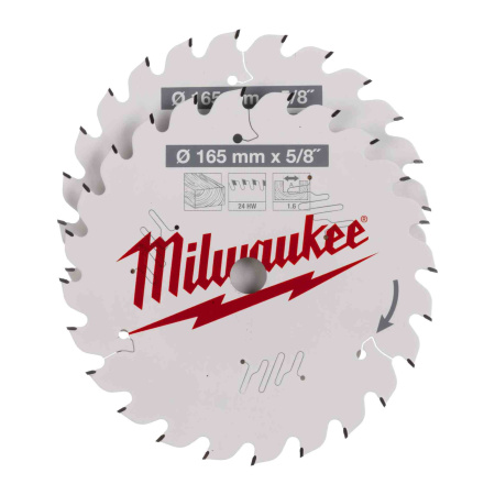MILWAUKEE SAHANTERÄ W165X24T+24T 5/8 2P