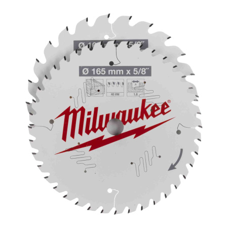 MILWAUKEE SAHANTERÄ W165X24T+40T 5/8 2P