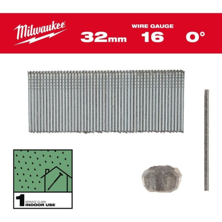 MILWAUKEE NAULA 16G/0°/25MM/G/C1 5000P