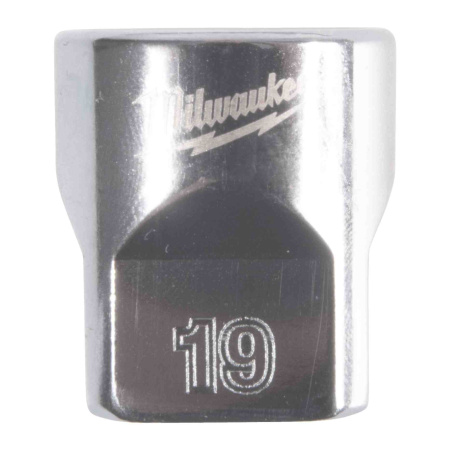MILWAUKEE HYLSY 3/8" 12-KULMA LYHYT 19MM