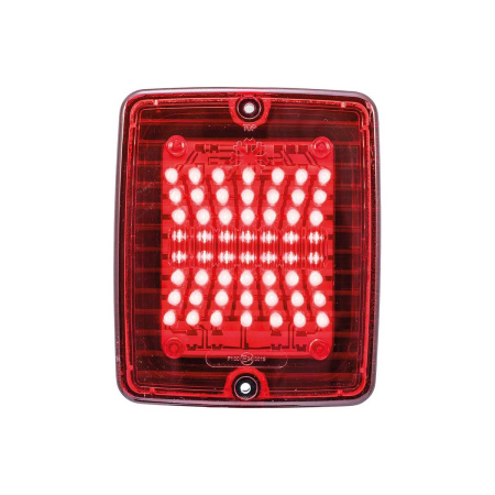 IZELED  LED-TAKASUMUVALO, PUNAINEN LASI. 24V 130X110X45 /1/
