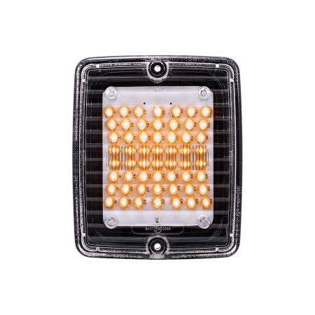 IZELED LED-VILKKUVALO, KIRKAS LASI.  24V 130X110X45