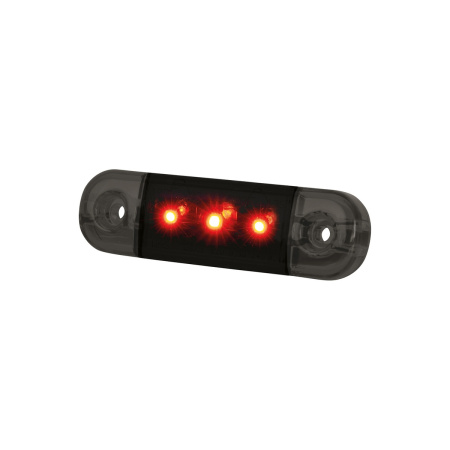 SLD DARK KNIGHT SLIM LYHYT ÄÄRIVALO PUNAINEN, KIRKAS/SAVULINS, 3-LED 84X10,4X24MM